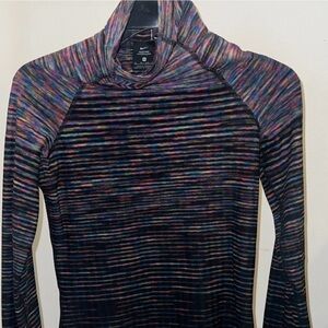 Nike Pro Hyperwarm Multicolor Striped Long Sleeve Top